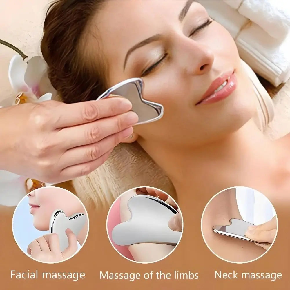 Gua Sha Facial em Aço Inox